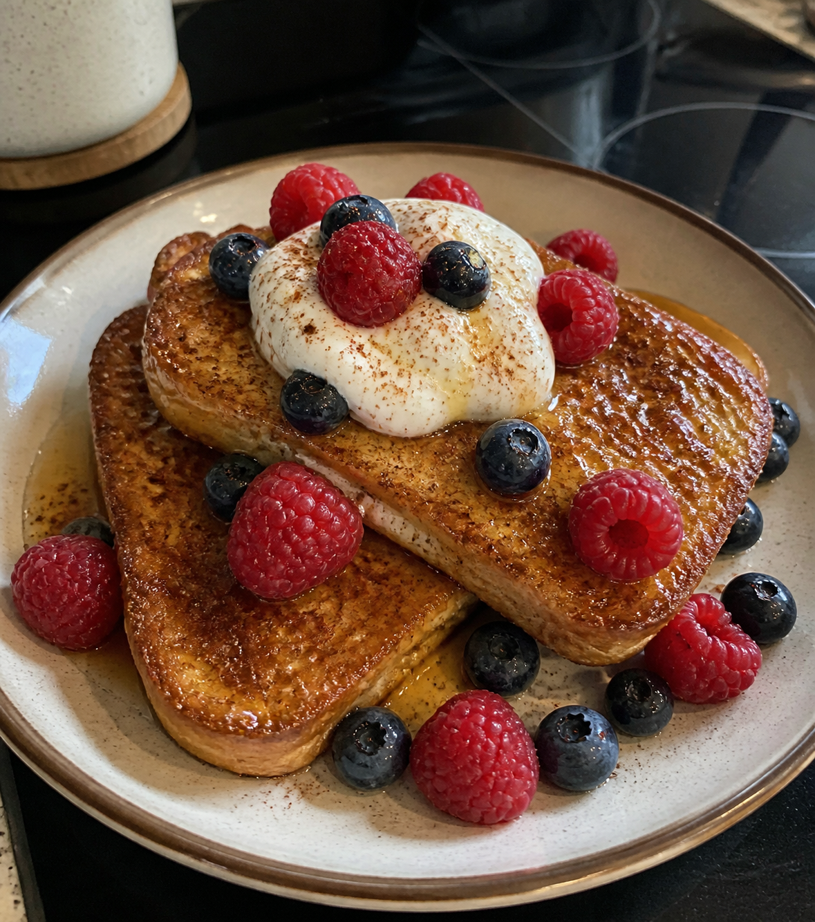 Golden High Protein French Toast with 33g Protein finished plate