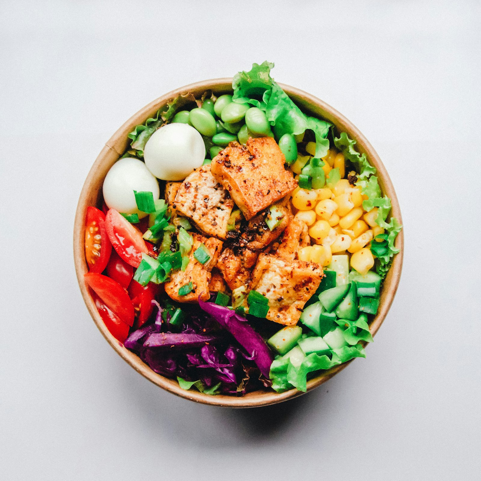 Blueberry Glazed Chicken Power Bowl hero plate